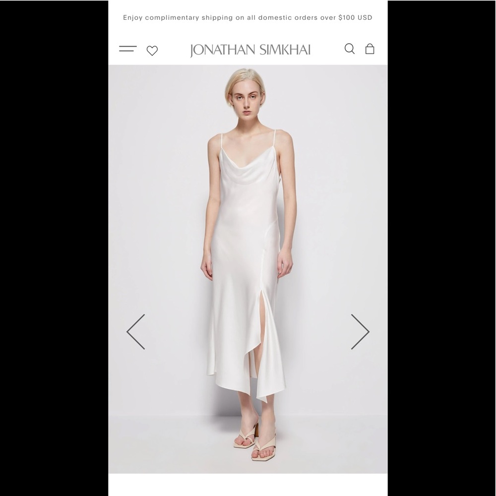 Jonathan Simkhai SIGNATURE NELLIE SLIP DRESS